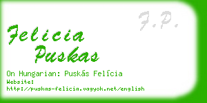 felicia puskas business card